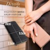 RafiCaro Women's Wallet, YKK Zipper, Cowhide Leather, Long Wallet, Green,