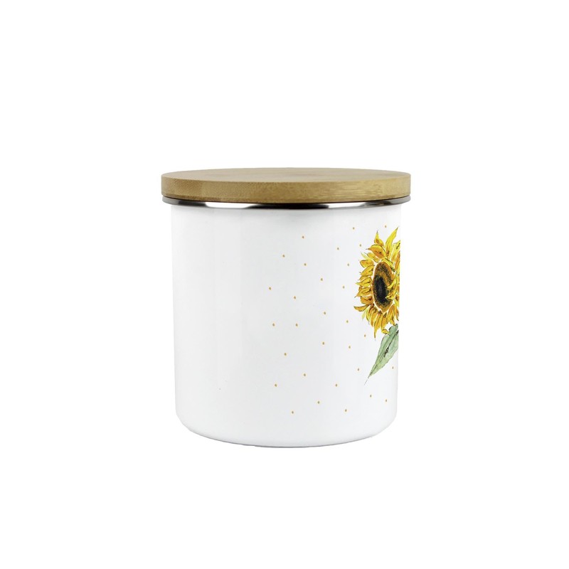 Purely Home Sunflowers & Spots Tea Storage Canister - Floral