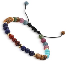 7 Chakra Bracelets for Women Men Healing Crystals Spiritual Chakra Bead Bracelet Reiki Stone Beads Bracelets Yoga Meditation Relax Anxiety Beaded Stretch Bracelets Boho Gifts for Women Jewelry