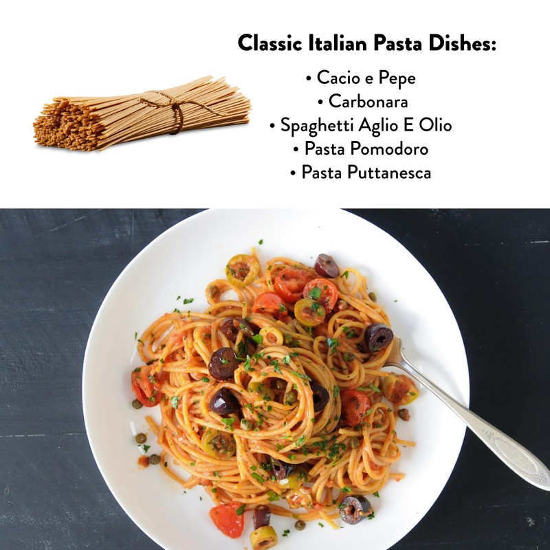 DeLallo Whole Wheat Spaghetti, 1 Pound Bag, 8 Pack, 100%