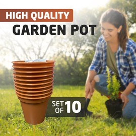 ACCURATE Garden Pot (Set of 10) Ideal for cultivation of cuttings or pricking out-Terracotta COLOUR- Size (3INCH/7.5CM) (1)