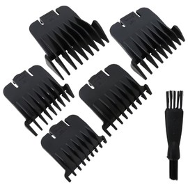 XSPANDER for T Out liners Trimmer Guards #04710#04521, 1/16inch to 3/8 inch Snap-on Blade Attachment Combs Set Compatible with andix pm-t, pmt-2, D-4, d-5, GI, GTO, slii, rt-1, 5pcs/set