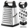 4-Sided Stainless Steel Box Grater for Vegetable Prep – Multi-Surface