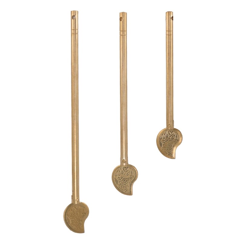 3 Pieces Cabinet Key Latch Leaf Lock Pin Brass Chinese