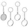 FINGERINSPIRE 4Pcs Medallion and Coin Holder Metal Keychain 39.5mm/1.56Inch Platinum