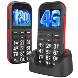 Usteetic 4G Unlocked Senior Mobile Phones, Charging Station, Black