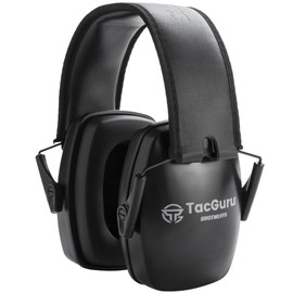 TacGuru SHOTMUFFS B Lite – Passive Shooting Ear Protection Earmuffs, NRR 27 dB, Gun Range Hearing Protection for Shooters, Black