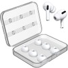 Link Dream 6 Pieces Replacement Ear Tips for AirPods Pro Silicon Ear Buds Tips with Portable Storage Box (White 3 Pairs)
