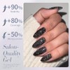 Born Pretty UV Nagellack Glitzer Schwarz Reflektierendes Gel Nagellack UV