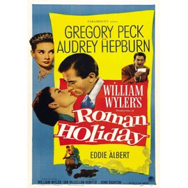 OMG Printing Audrey Hepburn Roman Holiday Poster/Print/Picture Satin Photo Paper - A2-420mm x 594mm