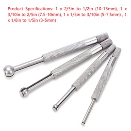 4pcs Hole Gauge Set Full Ball Telescopic Gauge 3-13 mm for Measuring Small Holes Slots Grooves