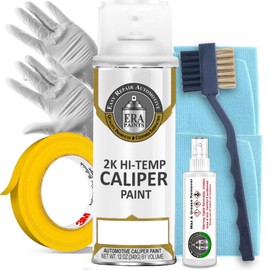 ERA Paints 2K Brake Caliper Paint Kit – Gold Metallic | High-Gloss Spray, 500°F Heat & Chemical Resistant | Complete DIY Kit with Degreaser, Gloves & Tape | Made in USA