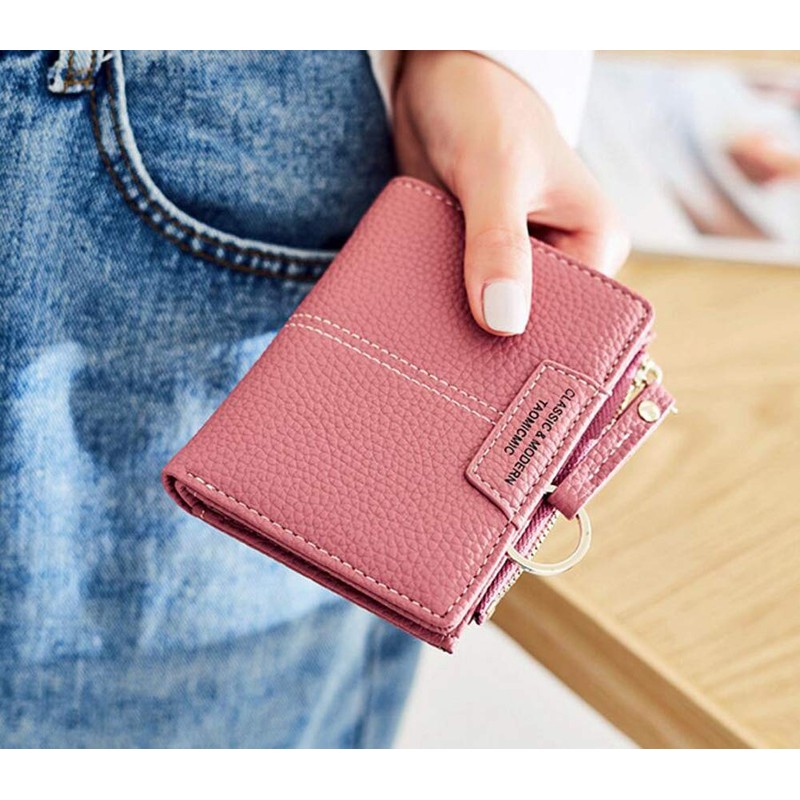 Oyccen PU Leather Wallet for Women Short Purse Zip Wallet