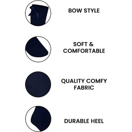 ITRAT® 3 Women’s Cotton Blend Knee High Socks with Bow Girls Knee High socks with Bow Ladies Party Wear Long Socks Fluffy Bows UK 6-9 (BLACK)