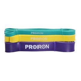 PROIRON Resistance Bands Latex Fitness Tubes Training Bands Natural Latex Training Tubes Pull-Up Assistance Thick to Prevent Breakage (3-Piece Set (Green + Yellow + Purple))