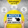 2 PC Ring Bell for Service Signs - 7x10 inches