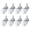 PATIKIL 1.2 Inch Stem Casters, 8 Pack Wire Shelf Caster