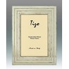 Tizo 5" X 7" White and Silver Striped Wooden Frame,