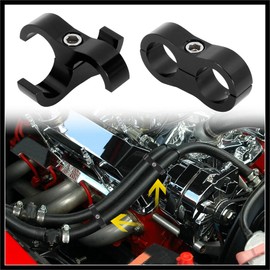 Hihaha 4pcs Black AN10 19mm Car Hose Separator Clamp Adapter with Wrench Durable Material