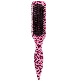Leopard Print Hair Brush Women, Slick Back Hair Brush Pink Leopard Print Slick Back Brushs, Soft Bristle Hairs Brushs Sleek Pink Hairbrush, Applicable to Various Hairstyles