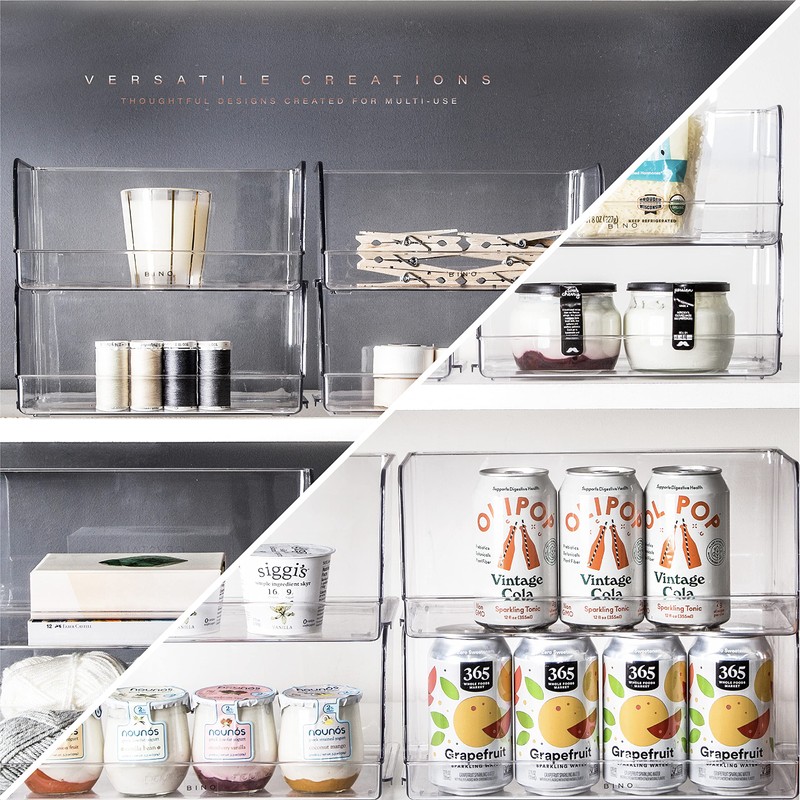 BINO | Stackable Plastic Storage Bins, Medium | THE MYRIAD