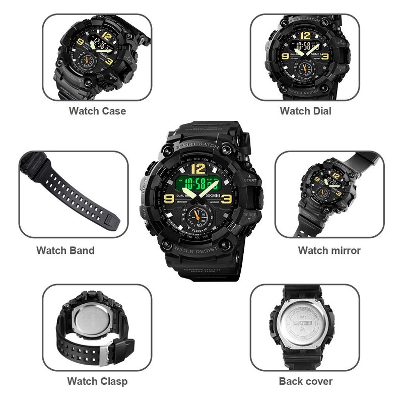 Yuxier Men's Military Watch Camouflage Sport Outdoor Waterproof Watch Date