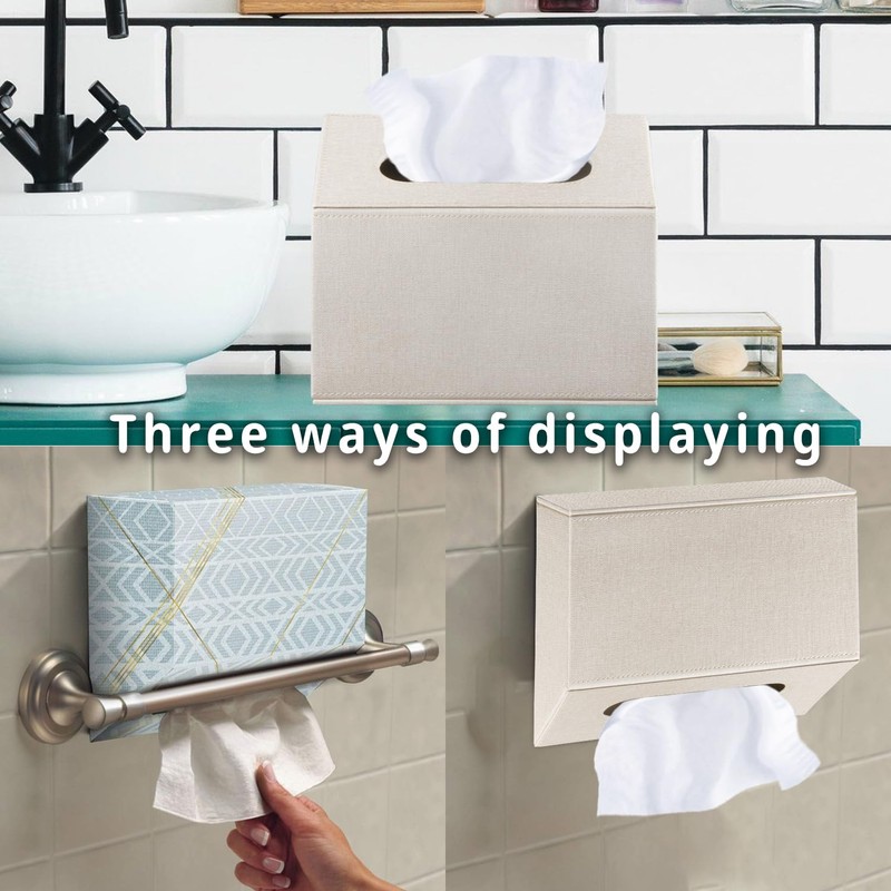 Hand Towels Box Cover Holder,PU Leather Hand Towel Case Compatible