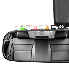 Heclia 32 Pcs Cute Soot Sprites Car Rearview Mirror Accessories Funny Cute Mini Cartoon Car Ornament Gifts for Mirror Interior Decors Miniature House Home Desktop Creative Decor Accessories