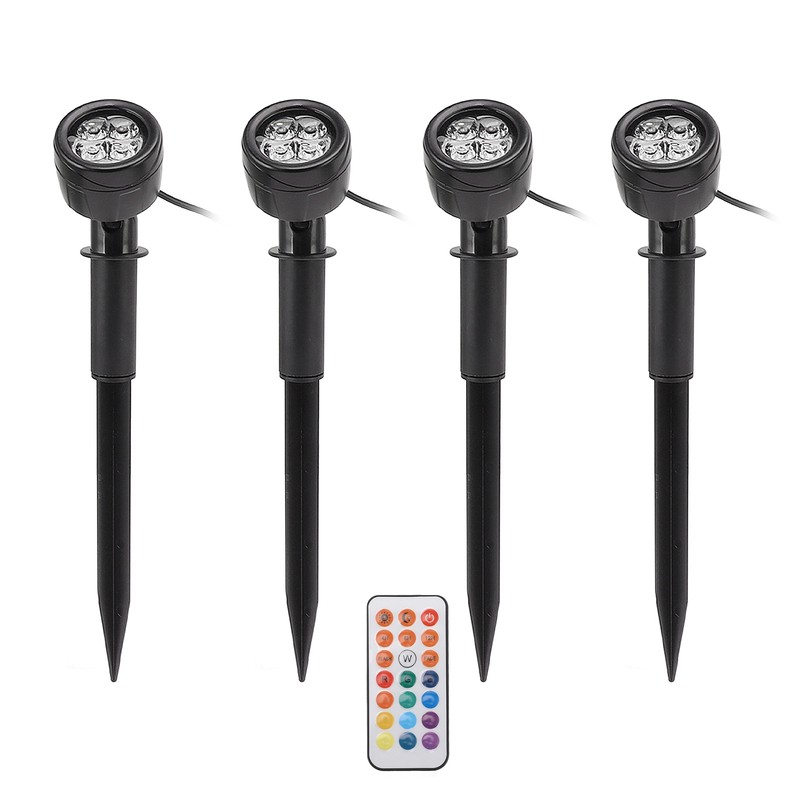 LED Landscape Spotlight Light Waterproof 360° Rotatable 13 Colors High