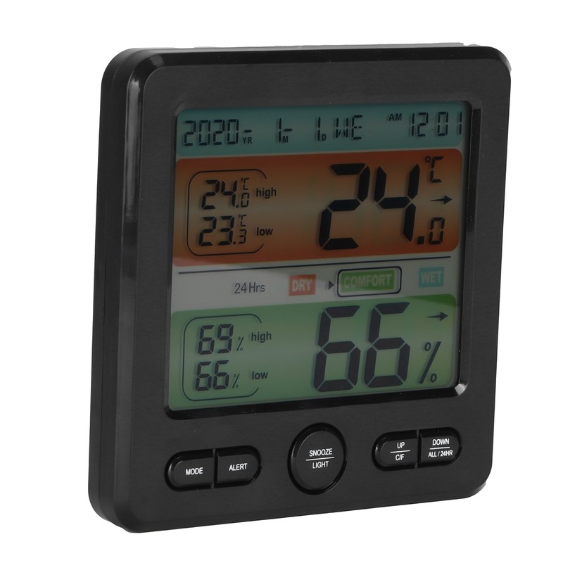 Digital Color Screen Temperature and Humidity Meter Indoor Thermometer Hygrometer