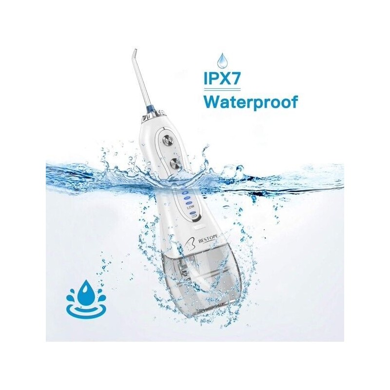 BESTOPE Water Flosser Cordless Dental Irrigator Rechargeable Teeth Cleaner