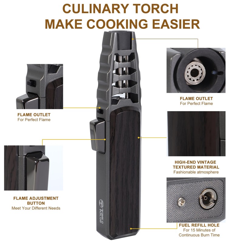 Butane Torch Lighter, welding torch,super long flame,Refillable Kitchen Cooking Torch