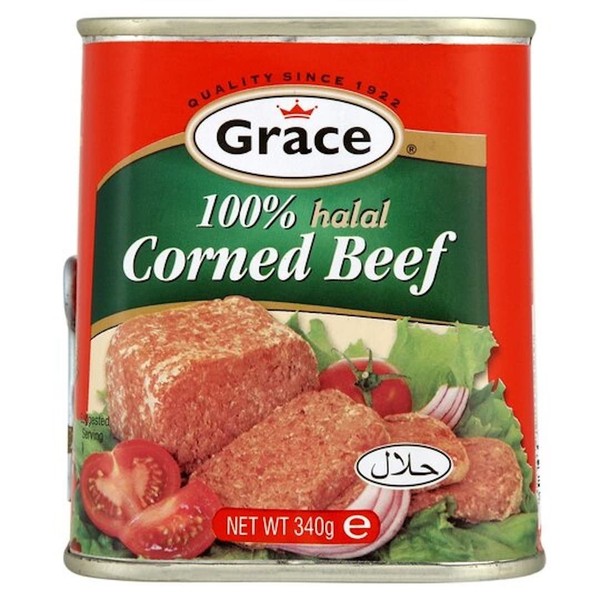 Grace 100% Halal Corned Beef 340gr x 3 pack