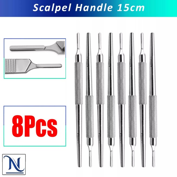 INSTUMAX Set of 8 Scalpel Handle #3, Stainless Steel Medical