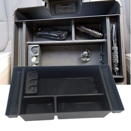EVTIME for 2019 Chevy Silverado 1500 Accessories GMC Sierra 1500 Center Console Organizer Tray - Also for 2020 Chevy Silverado/GMC Sierra 1500/2500 HD/3500 HD -Full Center Console Only
