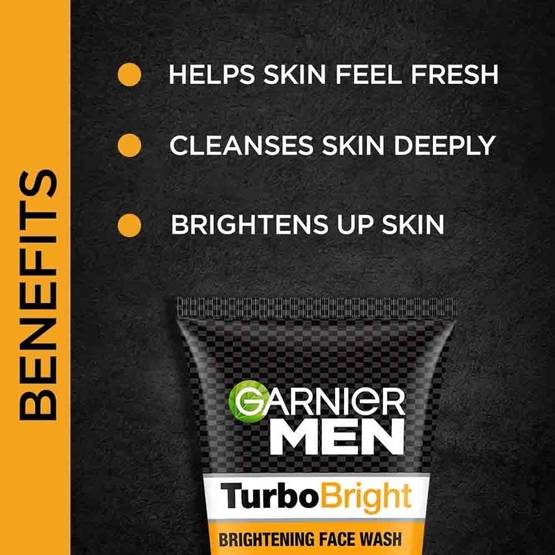 Garnier Men's Turbo Bright Face Wash 100g Scent / 가르니에