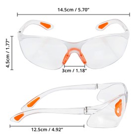 Kurtzy Safety Glasses - Eye Protection Goggles with Clear Lenses, Nose and Ear Grips - Personal Protective Equipment for Work - PPE Safety Glasses for Kids and Adults - Pack of 24