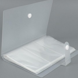 Snap Button Photocard Album & Business Card Holder - Clear PVC 120 Photo Slots 5ea