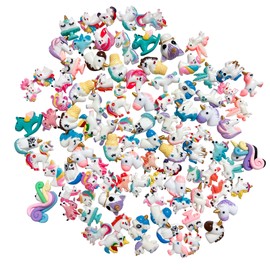 Anrher 100pcs Miniature Unicorn Shaped Flatback Decoration Resin Sets