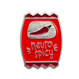 Neuro Spicy Sauce Packet Neurospicy Pin Brooch, ADHD Awareness Enamel Pin, Funny Gift For Autistics Neurodivergent Friend, Autism Acceptance Brooches, ADHD Meme, Spicy Brain Decorative Jewelry Accessories For Bag Jacket Hat