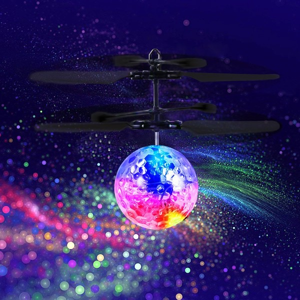 Flying Ball Toy, Remote Control Airplane Induction RC Drone Mini Helicopter Sensory Gadget Interactive Game for Kids, Boy Girl Teenager Children Gift Present for Birthday Xmas Stocking Filler