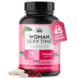 LIFE 360+ Woman Sexy Time | 90 cápsulas | Maca Roja. L-Tirosina