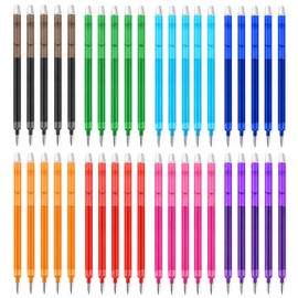 40pcs 0.7 mm Erasable Gel Ink Pen Refills Compatible with FriXion Friction