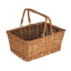 Household Essentials Woven Market Basket, Handwoven Willow Weave, Stylish Handles