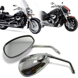 Unbranded Chrome Rearview Mirrors For Suzuki Boulevard C109 C50 C90 M90 M50 M109 S40 US