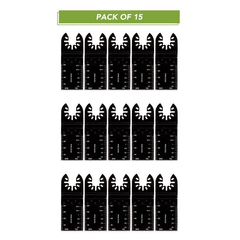 BLOSTM Wood Cutter Saw Blades 15 Pack - 35mm Multi