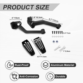 Aluminum Passenger Floorboards for Can-Am Ryker 600/900 / Rally/Sport Models 2019-2025 | Motorcycle Foot Pegs (MAX Mount #219400800 Required)