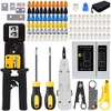 LEATBUY Cat5 Cat5e Cat6 Crimp Tool Kit RJ45 Crimping Tool,