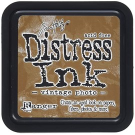 Ranger Tim Holtz DIS-19527 Distress Pad, Vintage Photo, Brown, 3 x 3 x 0.75