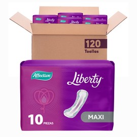 Affective Liberty Maxi Toallas para Incontinencia Femenina, Talla Maxi, 120 Piezas